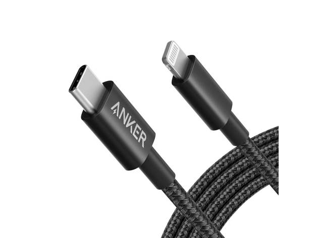  Anker 6ft Premium Double-Braided Nylon Lightning Cable