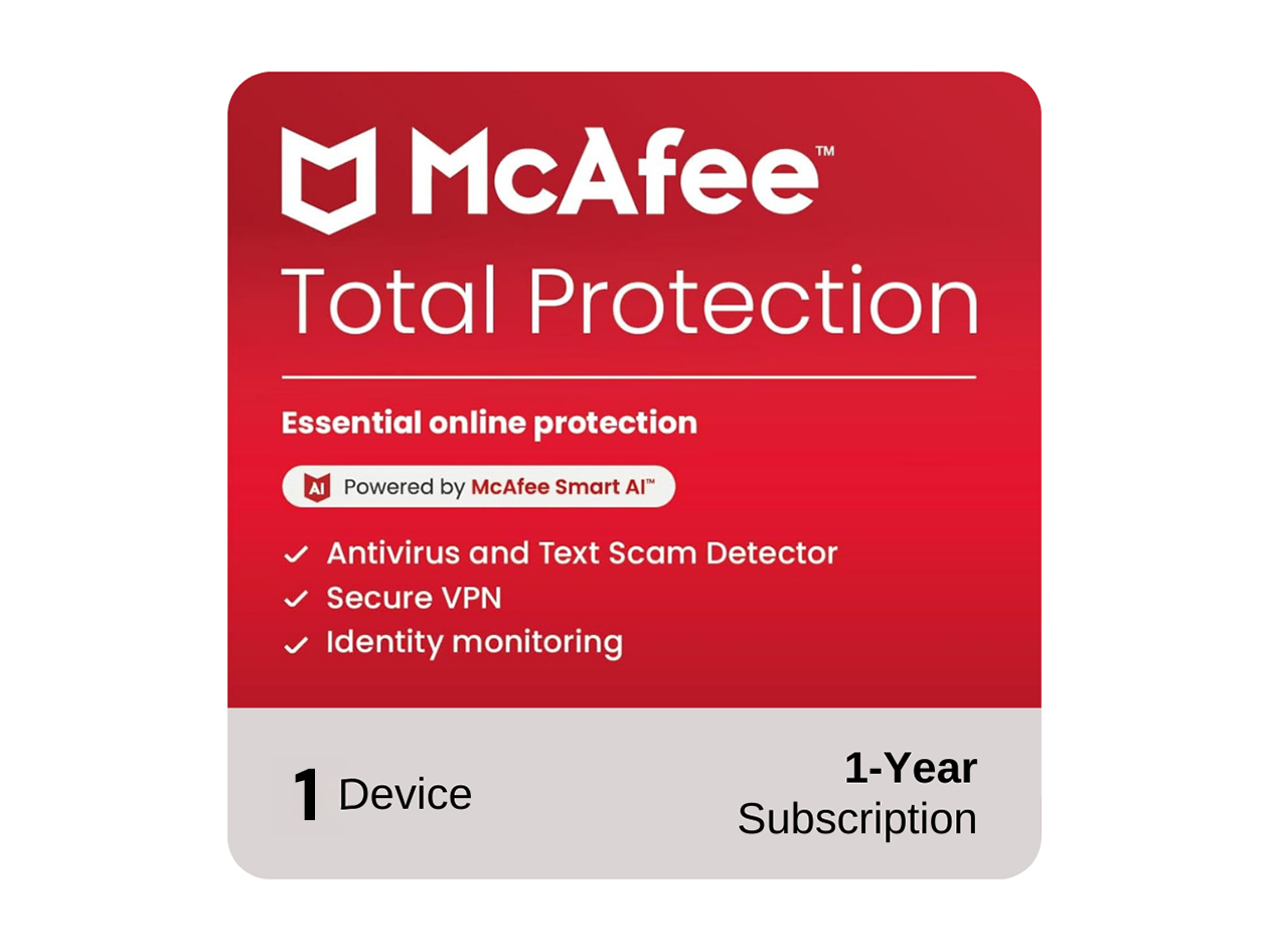 McAfee Total Protection 1-Device: 1-Year Subscription