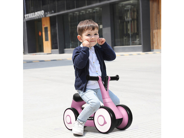 Honey Joy Baby Balance Bike Bicycle Mini Children Walker Toddler Toys Rides No-Pedal BluePink - Pink