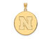NCAA 10k Yellow Gold U. of Nebraska XL Disc Pendant