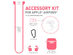 Chargeworx 5-Piece Accessory Kit for Apple AirPods (Coral)
