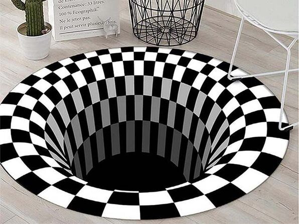 3d Bottomless Hole Optical Illusion Area Rug Stacksocial