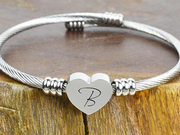 b initial bracelet