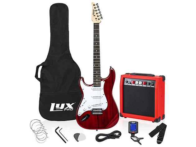 LyxPro 39" Electric Guitar (Left-Handed/Red)