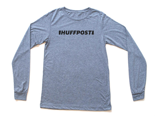 HuffPost Heather Grey Long-Sleeve Shirt (Medium)