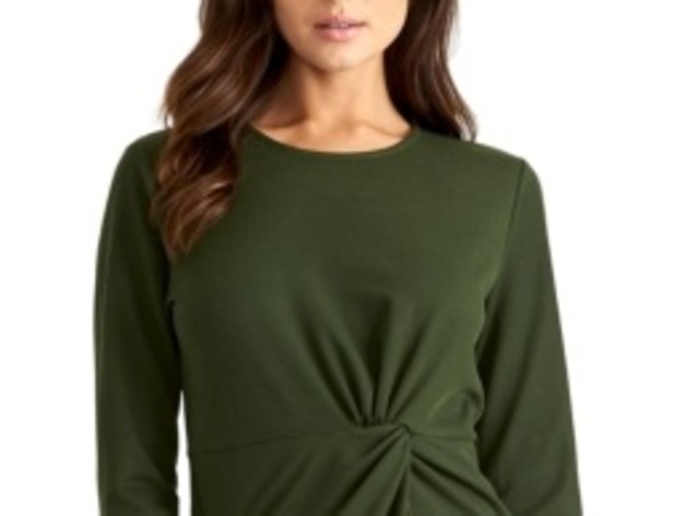 Rachel Roy Women's Val Knot-Front Top Green Size Large