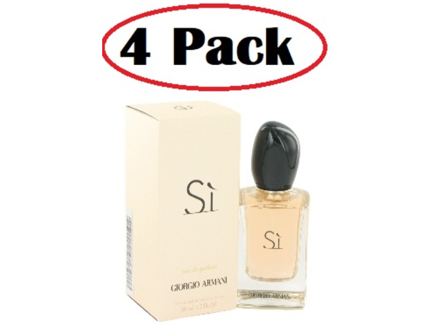4 Pack of Armani Si by Giorgio Armani Eau De Parfum Spray 1.7 oz