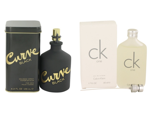 Gift set  Curve Black by Liz Claiborne Cologne Spray 4.2 oz And  CK ONE EDT Pour/Spray (Unisex) 1.7 oz