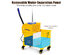 Costway Commercial Mop Bucket Side Press Wringer on Wheels 21 Quart Yellow w/ Panel 