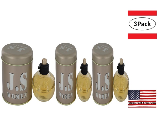 3 Pack J.S Women by Jeanne Arthes Eau De Parfum Spray 3.3 oz for Women