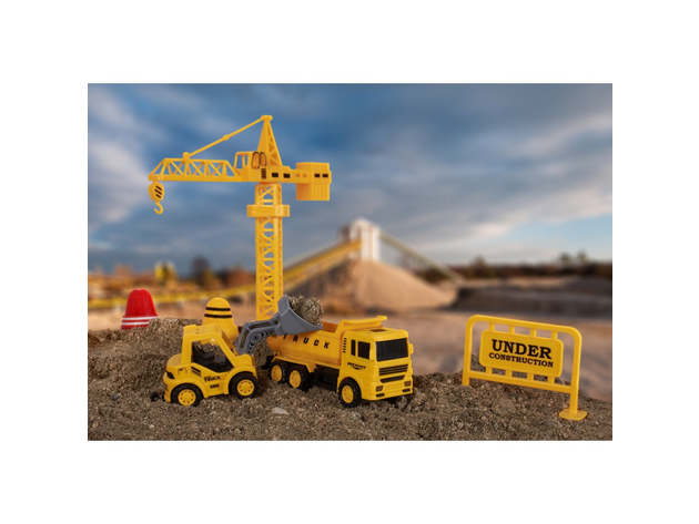 22 Piece Construction Trucks Toy Set Toys for Kids