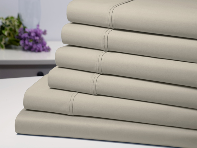 6-Piece Bamboo-Blend Comfort Luxury Sheet Set (Taupe/Full)