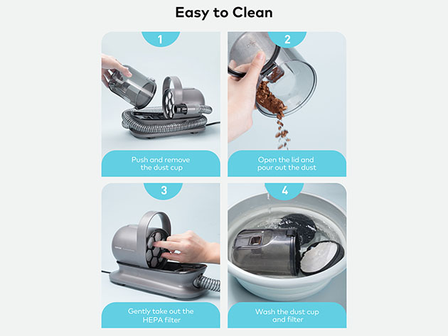 WOVIDA 5-in-1 Multifunctional Pet Grooming Vacuum Cleaner