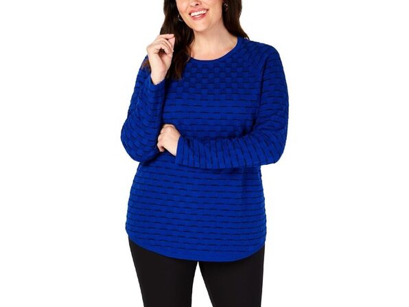 karen scott curved hem sweater