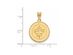 SS 14k Yellow Gold Plated NHL Winnipeg Jets Large Disc Pendant