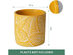 Potey 6.1" Yellow Cement Planter Flower Pot 