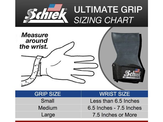 Schiek Model 1900 Ultimate Grip for Extra Reps & Control , Small - Black (Used, Open Retail Box)