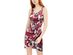 BCX Juniors' Women's Printed Satin Dress Maroon Size 15