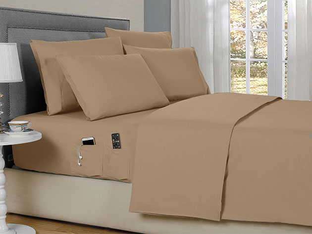 Bamboo Smart Pocket Sheets (Taupe/Full/6-Piece)