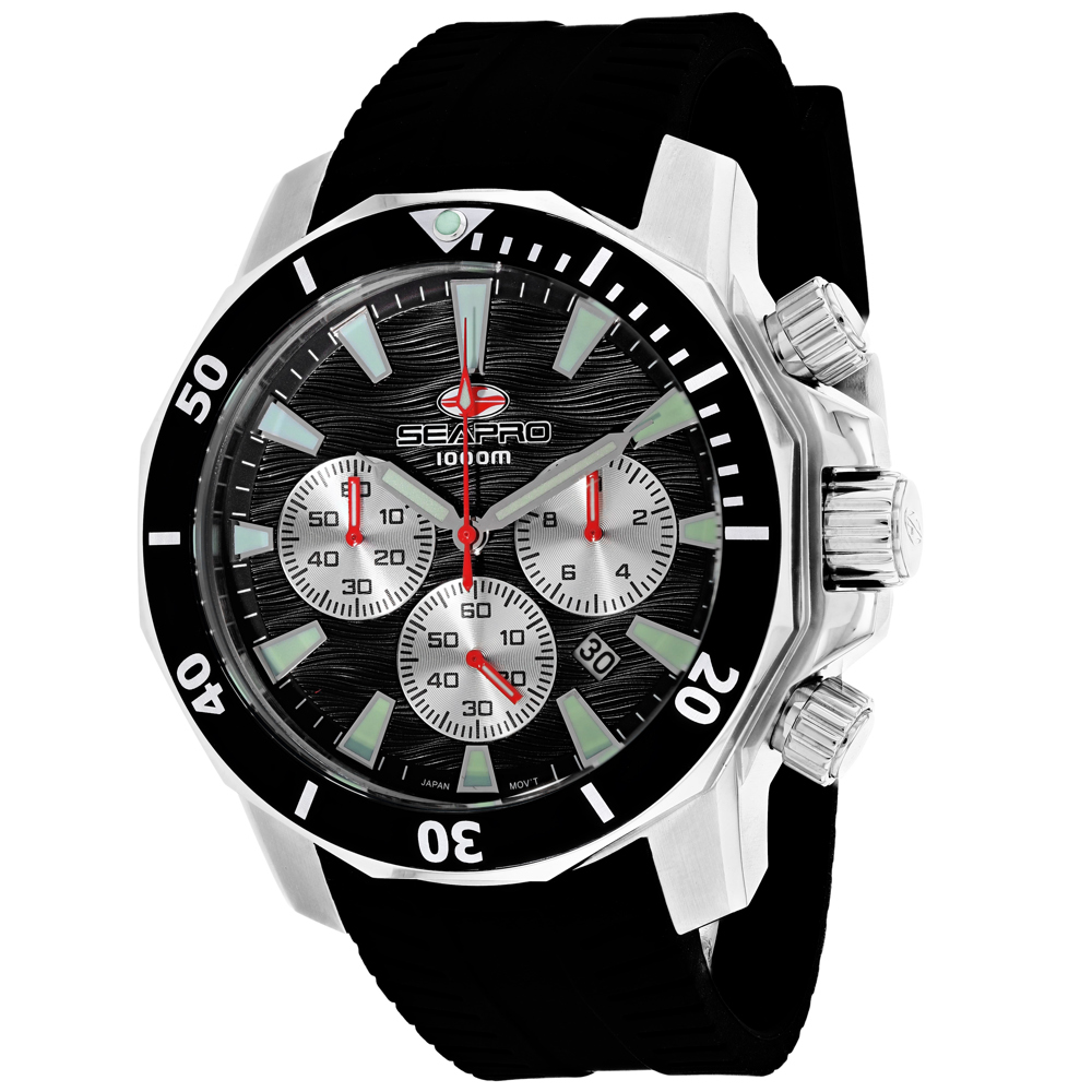 Seapro Men's Scuba Dragon Diver Limited Edition 1000 Meters Black Dial Watch - SP8341R