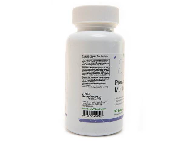 LuckyVitamin - Prenatal Multivitamin with DHA - 90 Softgels