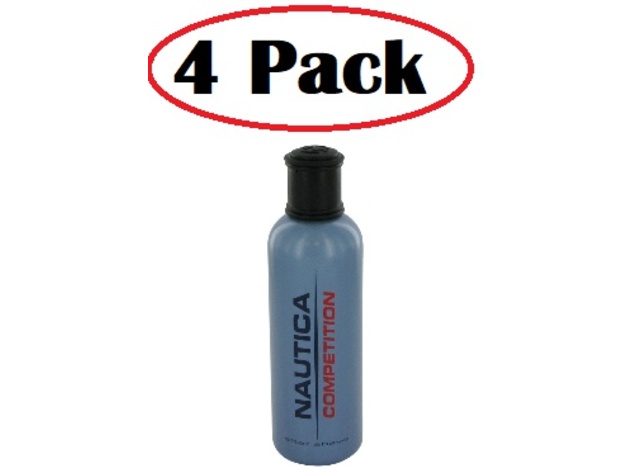 4 Pack of NAUTICA COMPETITION by Nautica After Shave (Blue Bottle unboxed) 4.2 oz
