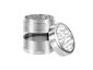 Aluminum Herb Grinder with Extra-Large Window - Silver