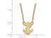NCAA 10k Yellow Gold Navy Small Pendant Necklace