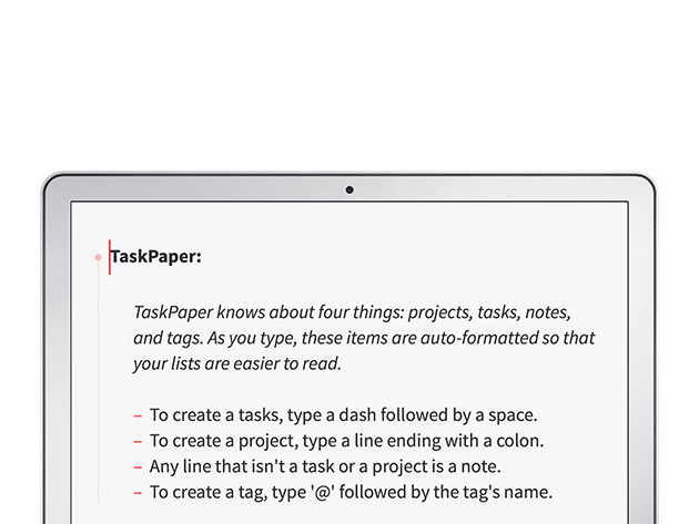 TaskPaper Flawless Text Editor