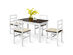 Costway 5pcs Dining Set Solid Wood Compact Kitchen Table & 4 Chairs Modern - Walnut, White