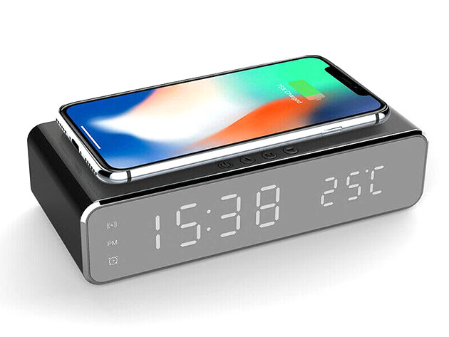 Alarm Clock with Wireless Charging