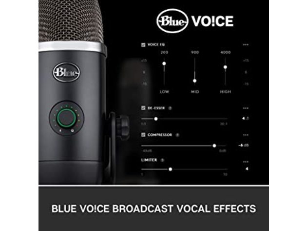 Blue Yeti X Professional Condenser USB Microphone with High-Res Metering, Black- (Refurbished, No Retail Box)