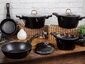 Berlinger Haus 10-Piece Kitchen Cookware Set, Black Rose Collection