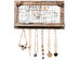 Costway Wall Mounted Jewelry Organizer Vintage Wood Jewelry Holder Hanger Display Rack - Natural