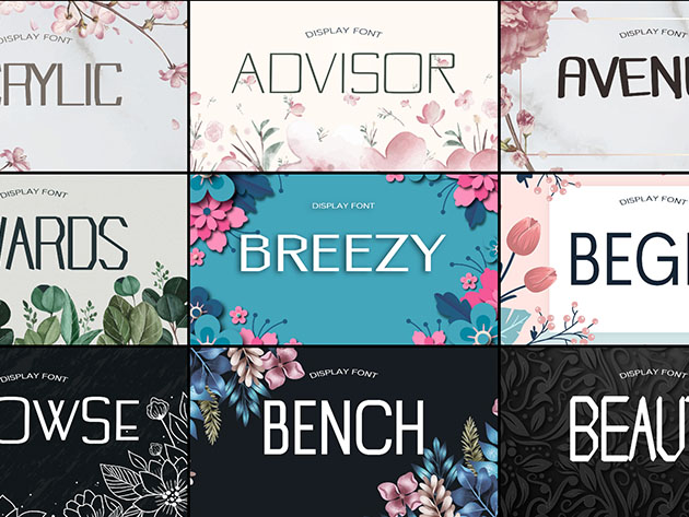 650+ Professional Font Bundle: Lifetime Subscription