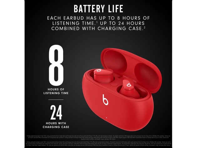 Beats Studio Buds Wireless Noise Cancelling Earbuds (Red)