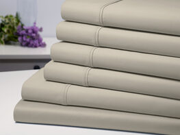 6-Piece Bamboo-Blend Comfort Luxury Sheet Set (Taupe/Twin)