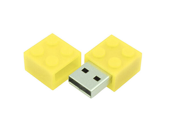 Toy Block USB Drive (Yellow) - Product Image