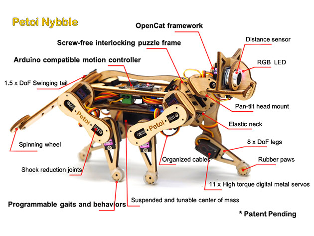 Petoi Nybble：最可爱的开源仿生机器人猫