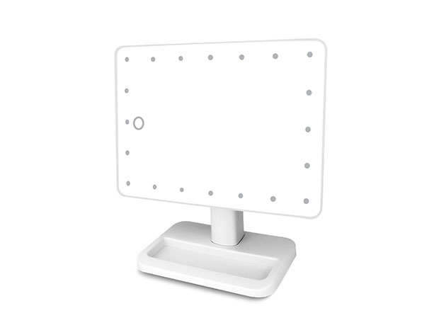 U-REFLECT Vanity Mirror with Built-In Speaker (White)