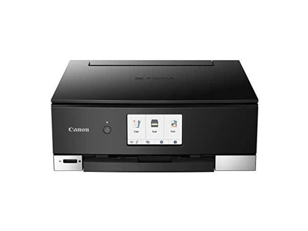 Canon TS8320 All In One Wireless Color Inkjet Printer Home Copier Scanner, Black (Used, Damaged Retail Box)