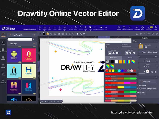 Drawtify Online Vector Graphic Editor: Lifetime Subscription