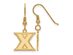NCAA 14k Gold Plated Silver Xavier University Small Dangle Earrings