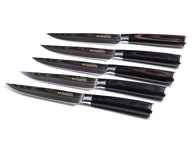 Seido™ Straight-Edged Steak Knives: Set of 5
