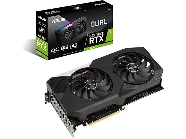 ASUS Dual NVIDIA GeForce RTX 3070 V2 OC Graphic Card 