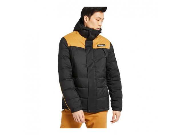 Timberland Men's Archive Hooded Puffer Jacket Black Size Medium