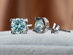 4-Piece Minimalist Moissanite Jewelry Gift Set with Adjustable Ring