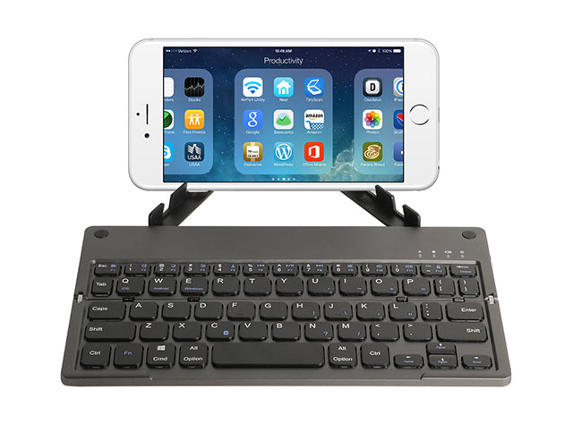 Foldable Bluetooth Keyboard with Built-In Stand