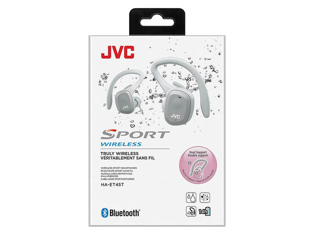 JVC HAET45TH Fitness In-Ear True Wireless Headphones with Dual Use Design- White