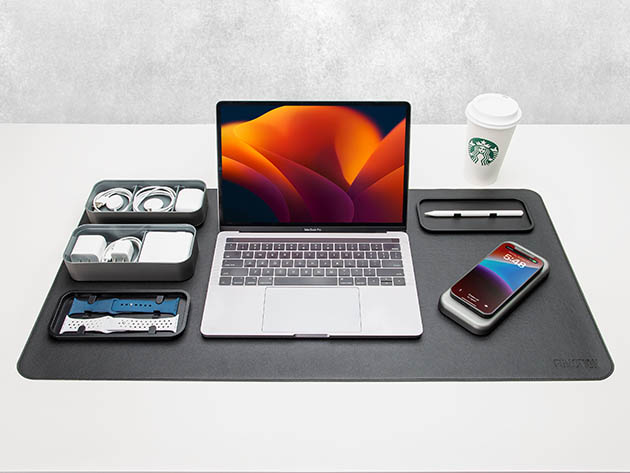 Bentostack Charge 8000mAh Wireless Charger Power Bank & Apple Accessory Organizer